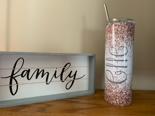 Rose Gold Geometric Pendleton Glitter Tumbler – Soulshine